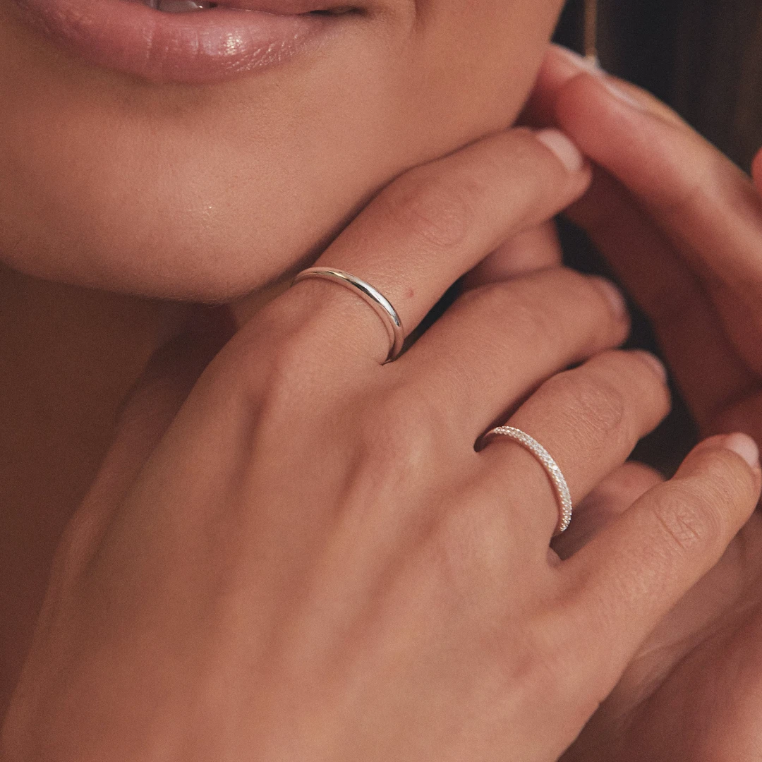 Silver Mini Dome Ring - Image 7