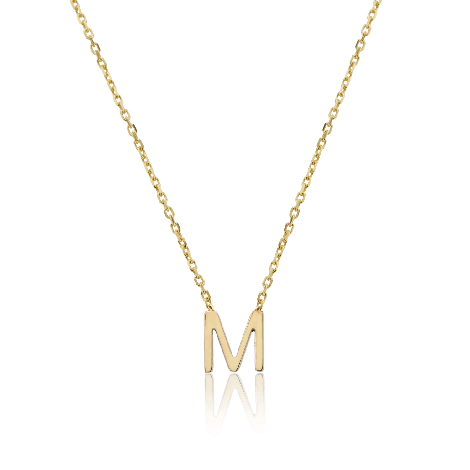 Solid Gold Miniature Initial Letter Necklace - Image 15