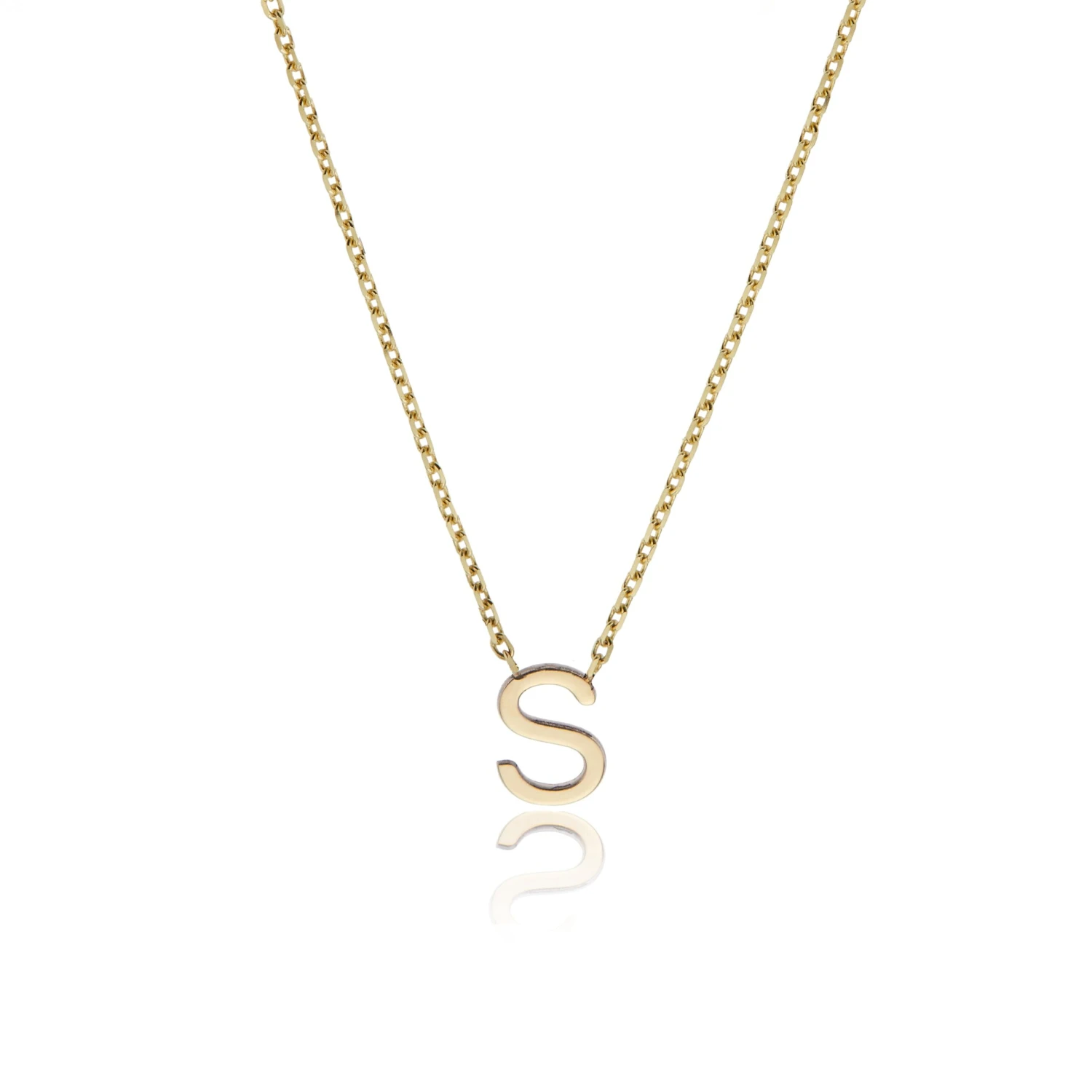 Solid Gold Miniature Initial Letter Necklace - Image 16