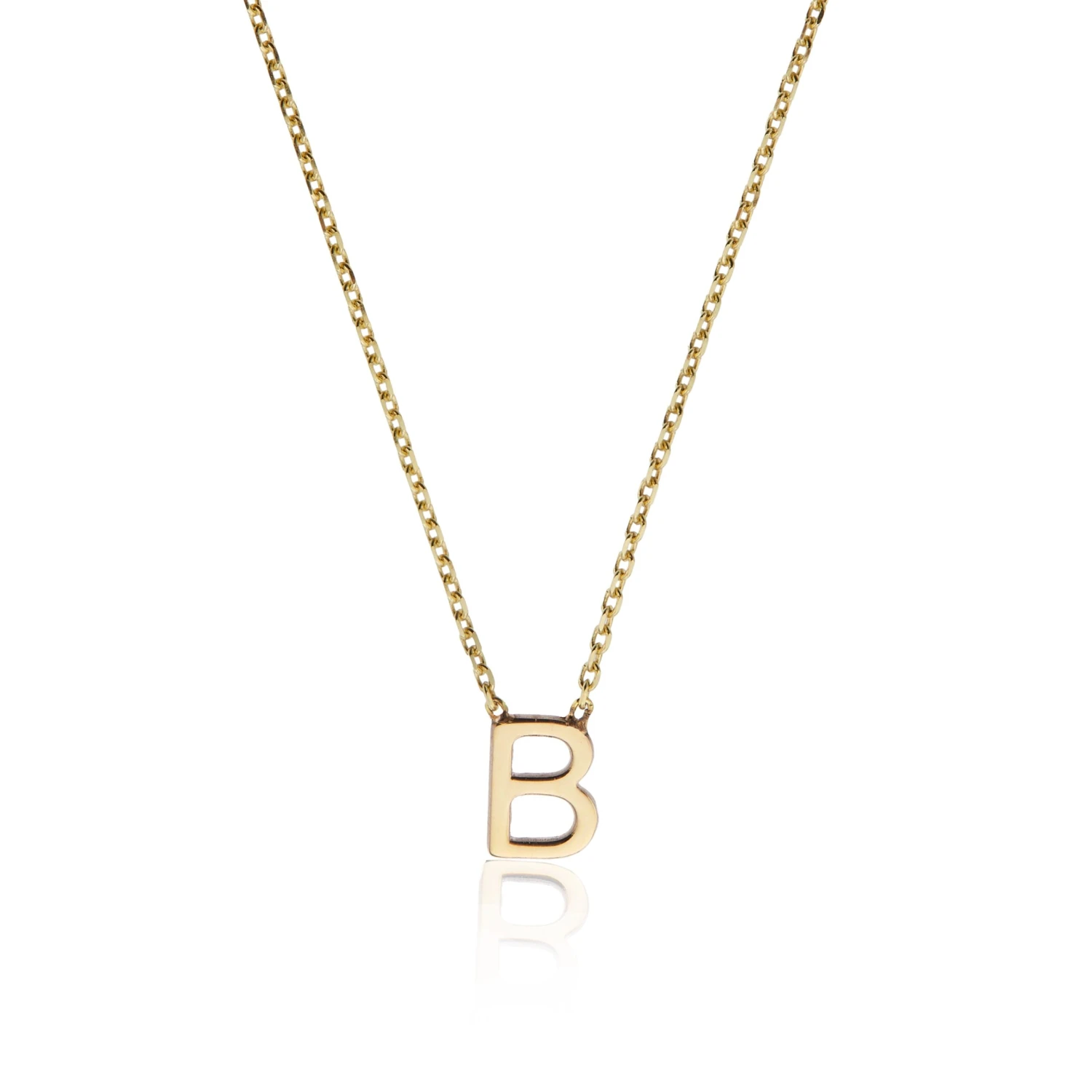 Solid Gold Miniature Initial Letter Necklace - Image 7