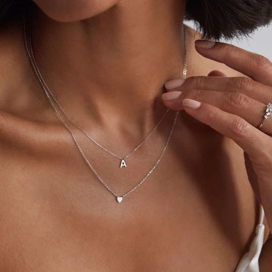 Silver Tiny Heart Necklace - Image 5