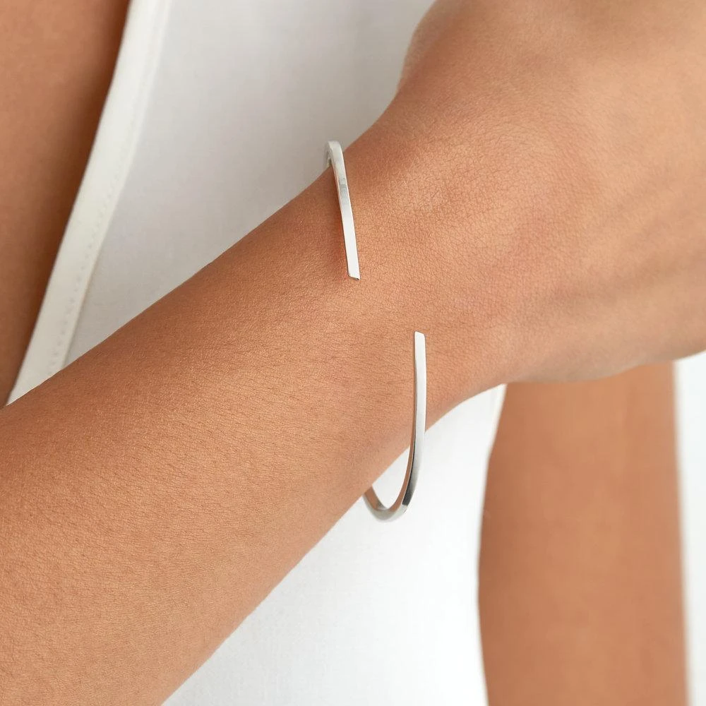 Rose Gold Thin Spiral Bangle - Image 2