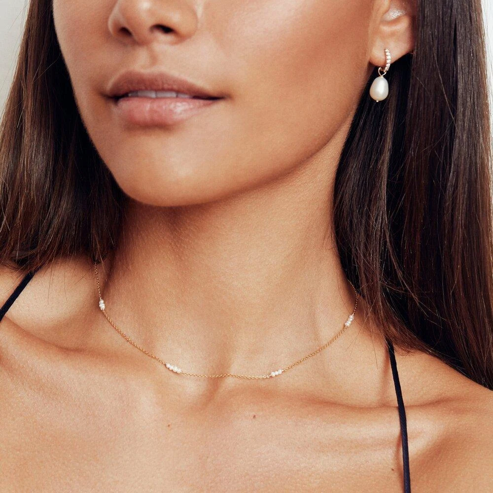 Rose Gold Mini Pearl Choker - Image 2