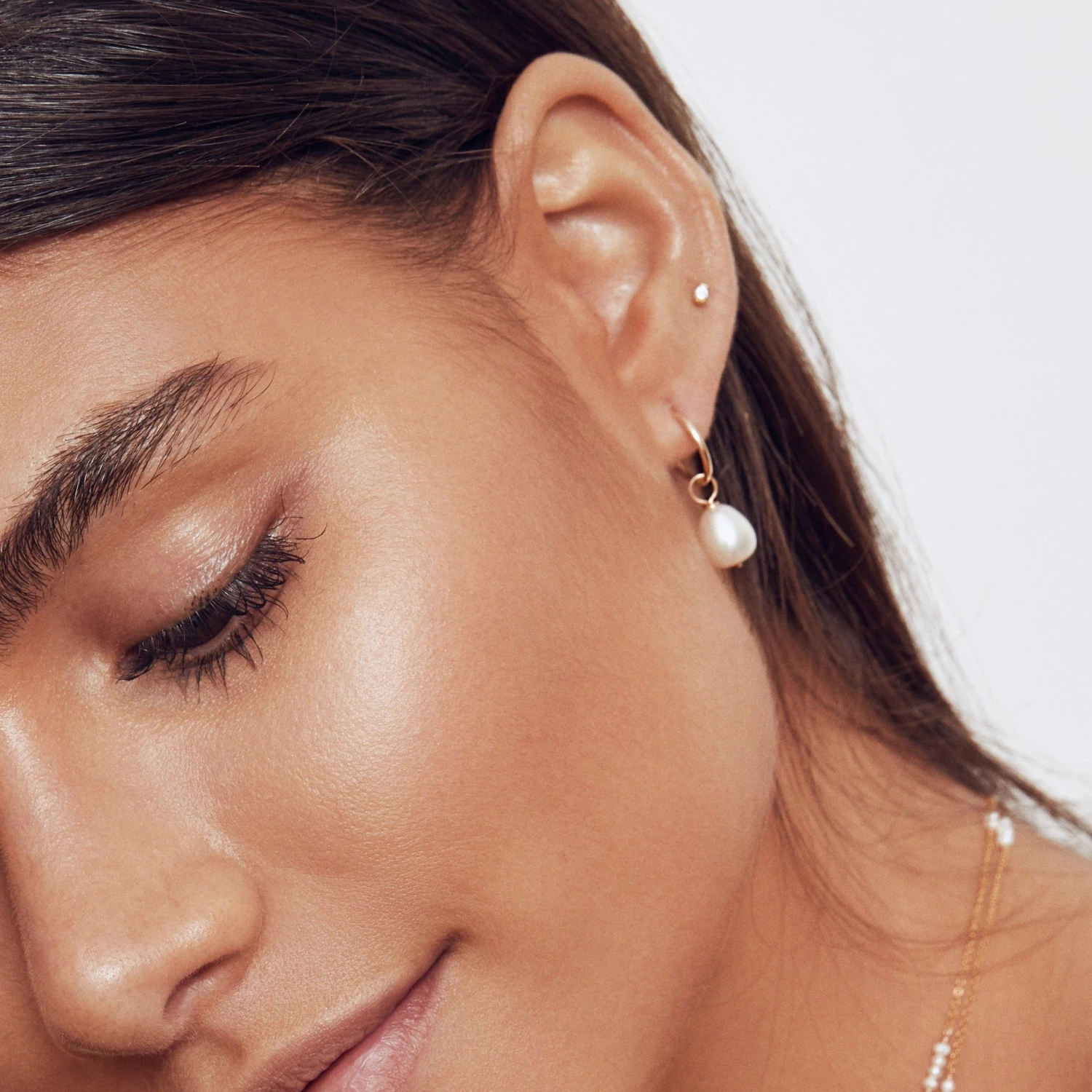 Gold Small Diamond Style Studs - Image 5