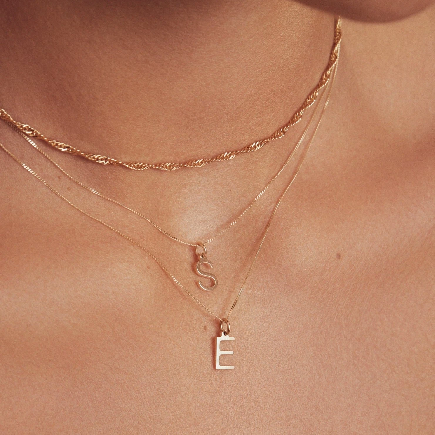 Solid White Gold Individual Initial Charm - Image 5