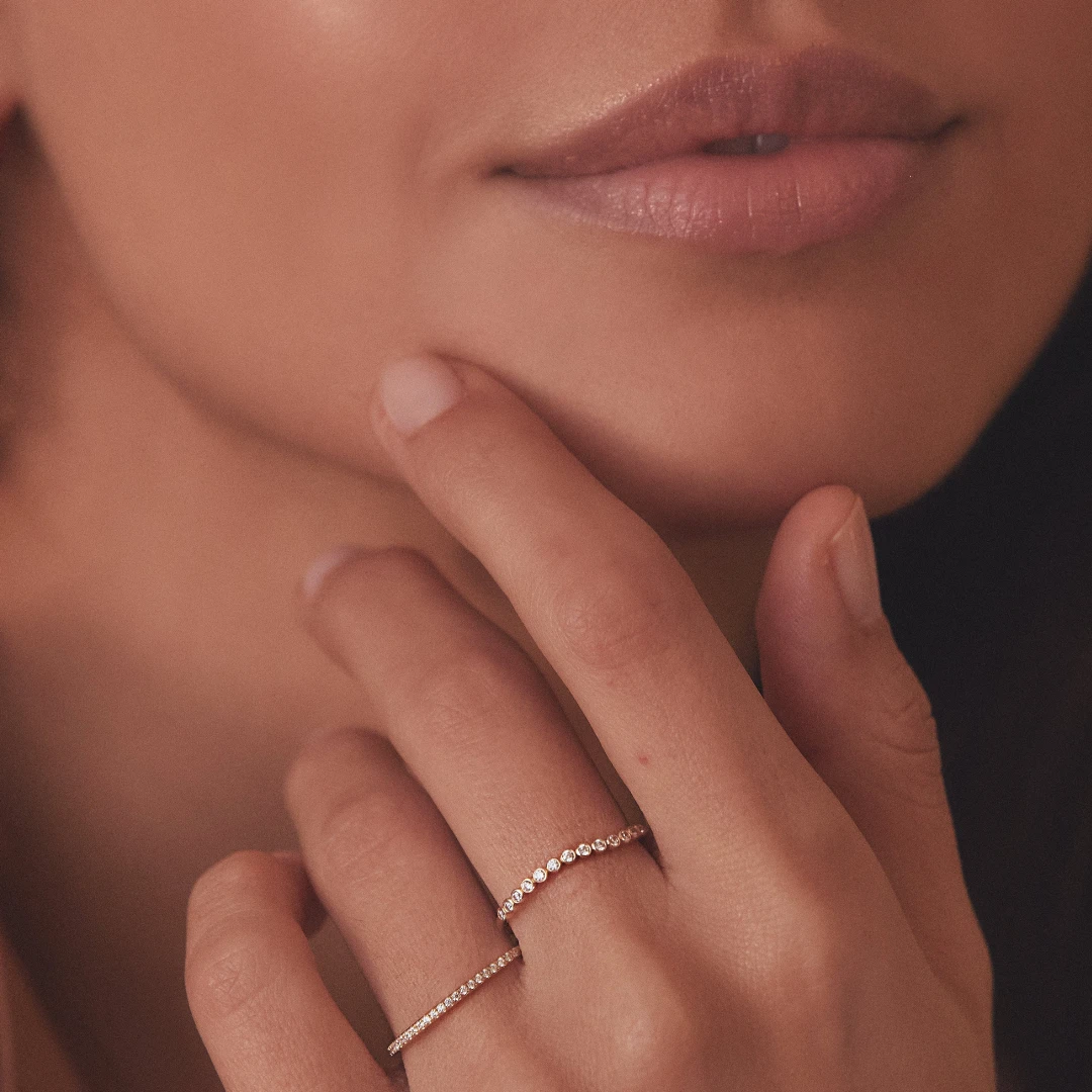 Gold Wave Diamond Style Ring - Image 6