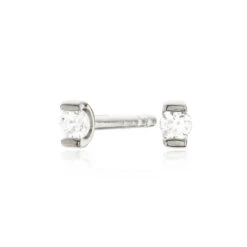 Silver Small Diamond Style Studs