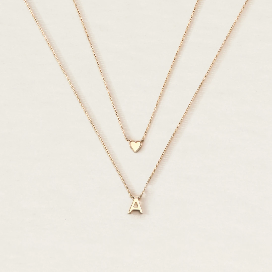 Gold Tiny Heart Necklace - Image 9