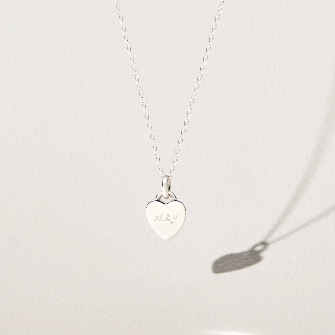 Silver Heart Padlock Pendant Necklace - Image 3