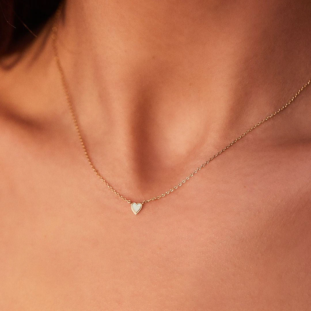 Silver Tiny Heart Necklace - Image 6