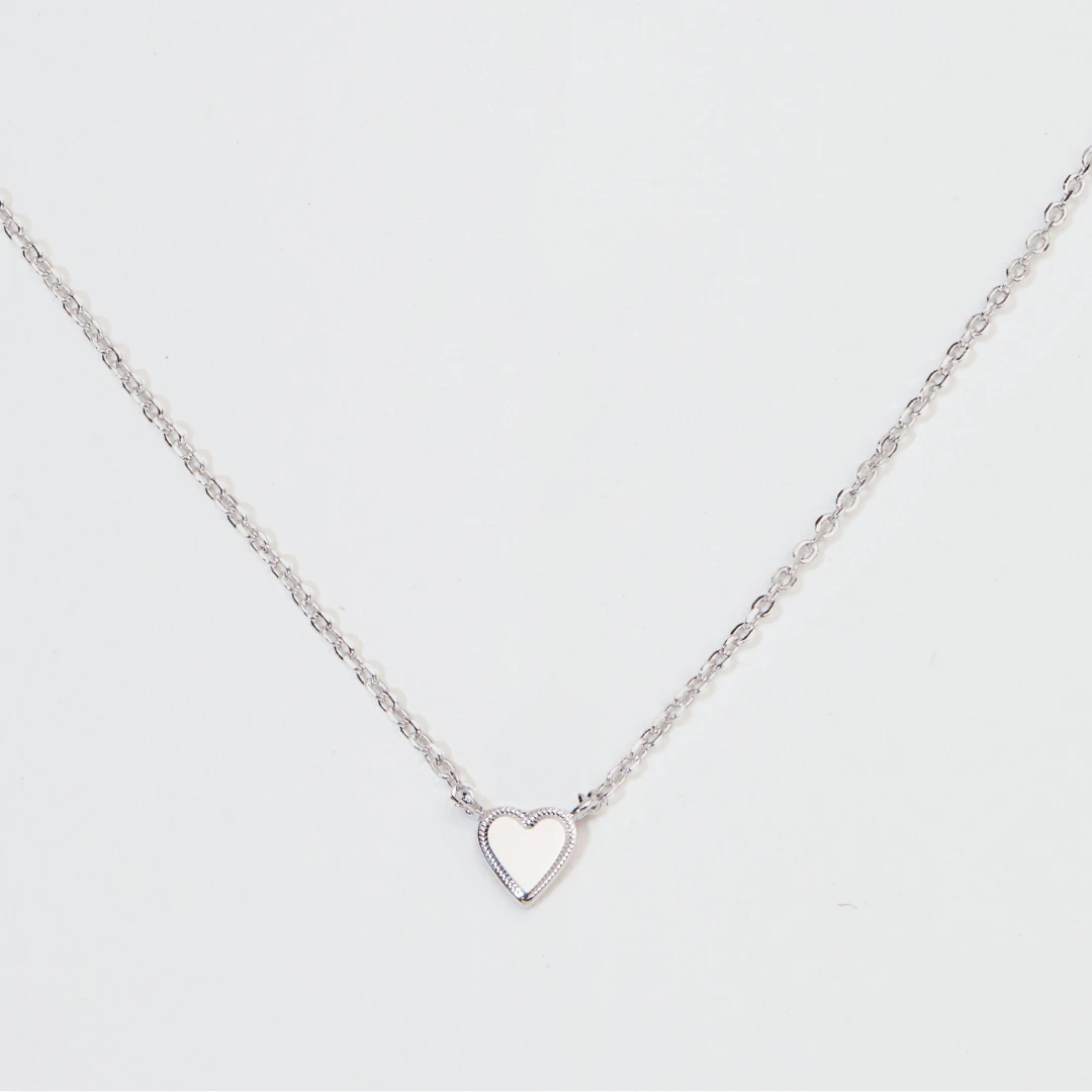 Silver Tiny Heart Necklace - Image 3