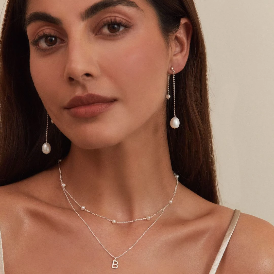 White Gold Ten Pearl Choker - Image 4