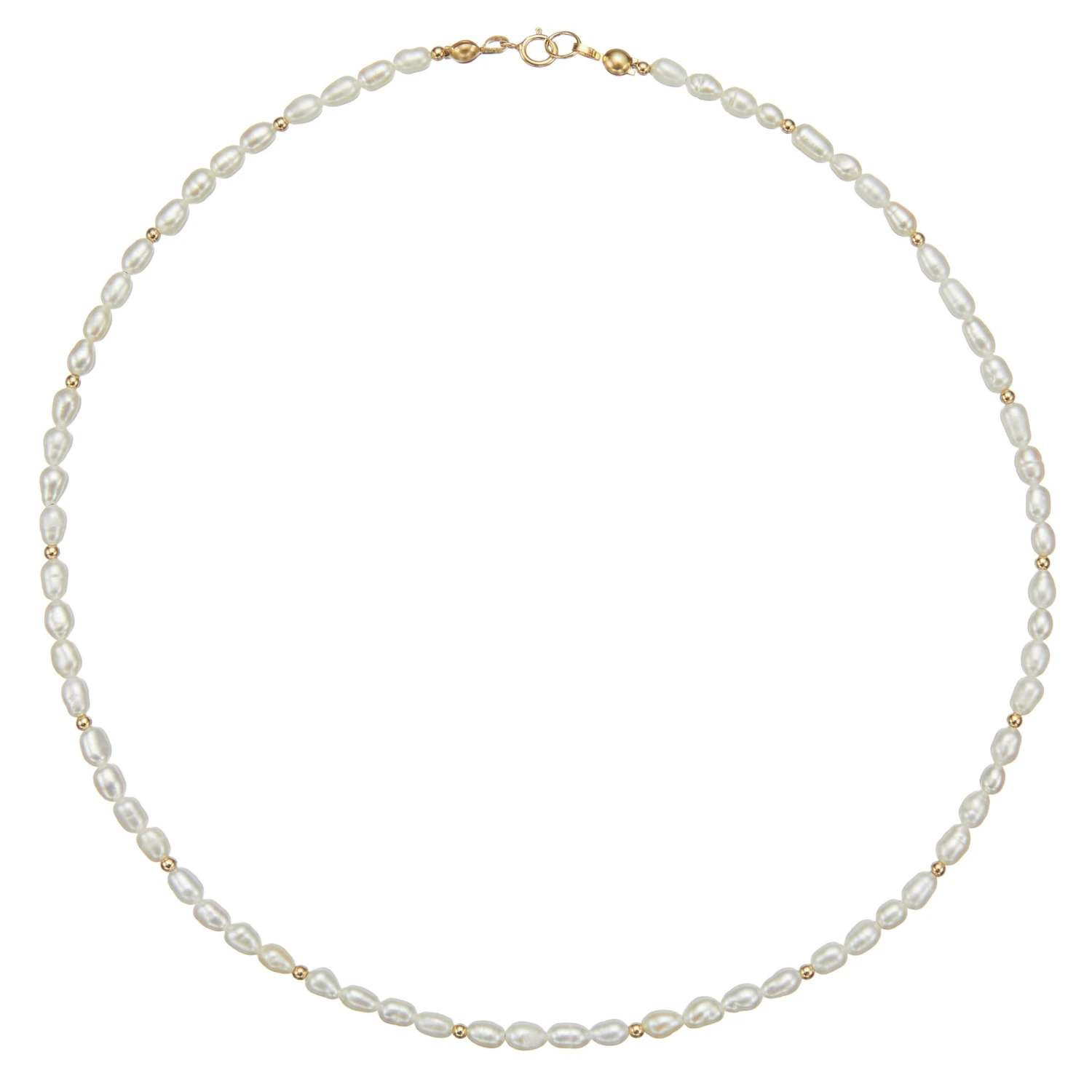 Gold Beaded Seed Pearl Choker