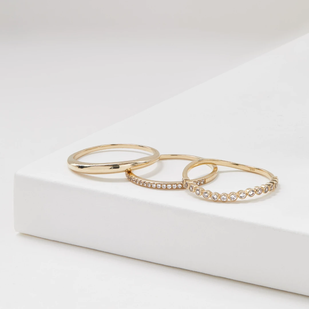 Gold Wave Diamond Style Ring - Image 7