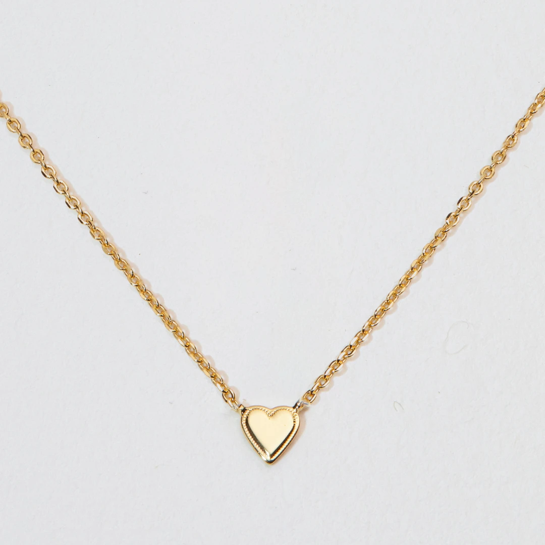 Gold Tiny Heart Necklace - Image 8