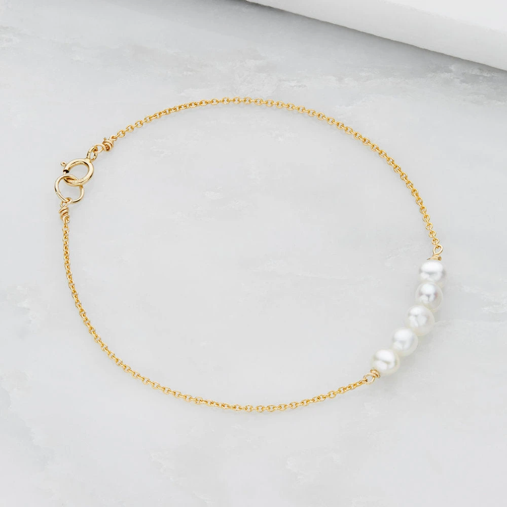 Silver Cluster Pearl Bracelet - Image 6