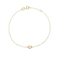 Solid Gold Floating Diamond Bracelet