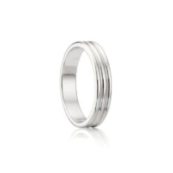 Silver Thick Triple Band Ring