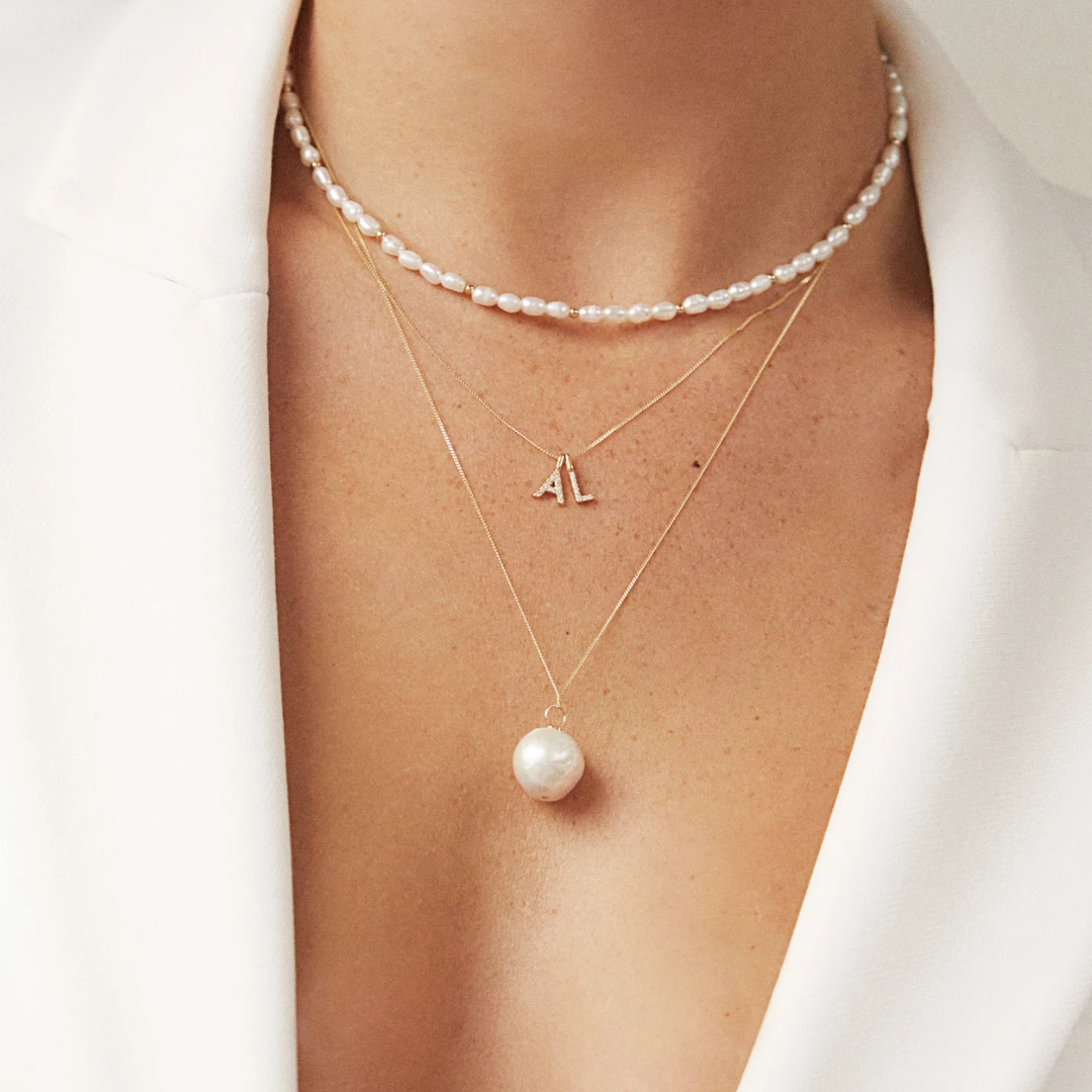 Gold Beaded Seed Pearl Choker - Image 4