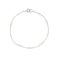 Silver Seed Pearl Satellite Bracelet
