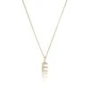 Solid Gold Genuine Diamond Initial Letter Necklace