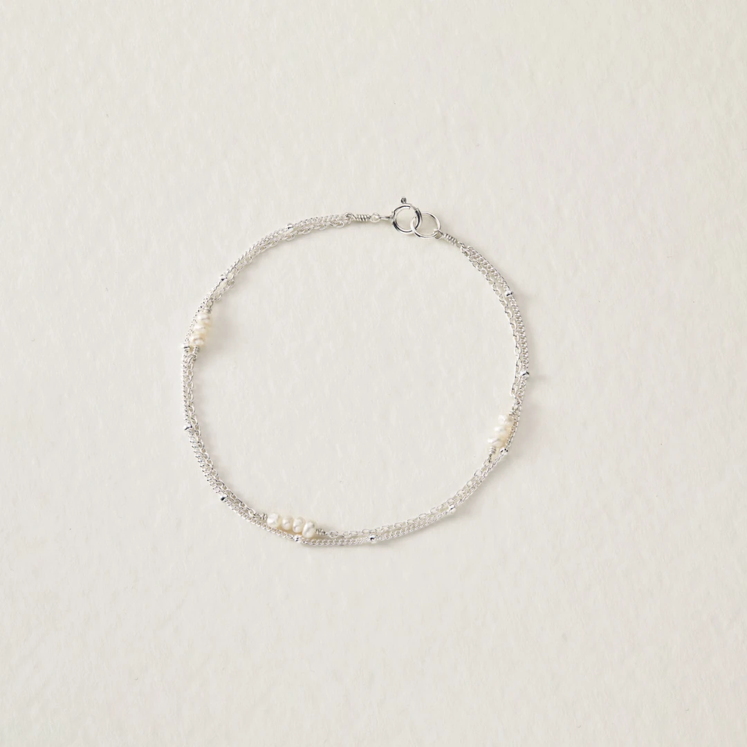 Silver Mini Pearl Bracelet - Image 3