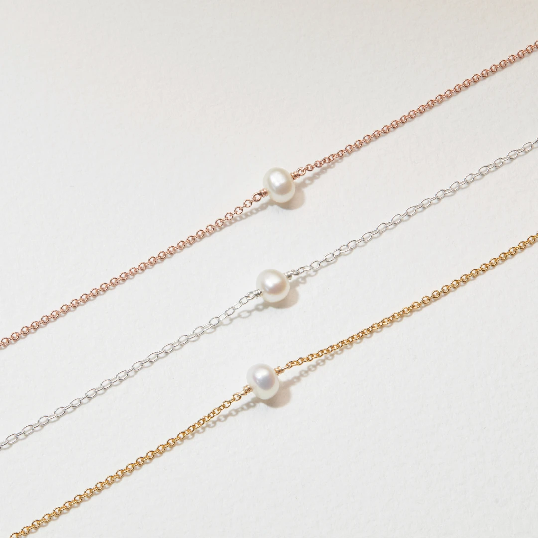 Gold Single Pearl Choker - Image 7