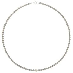 Silver Labradorite Gemstone Choker