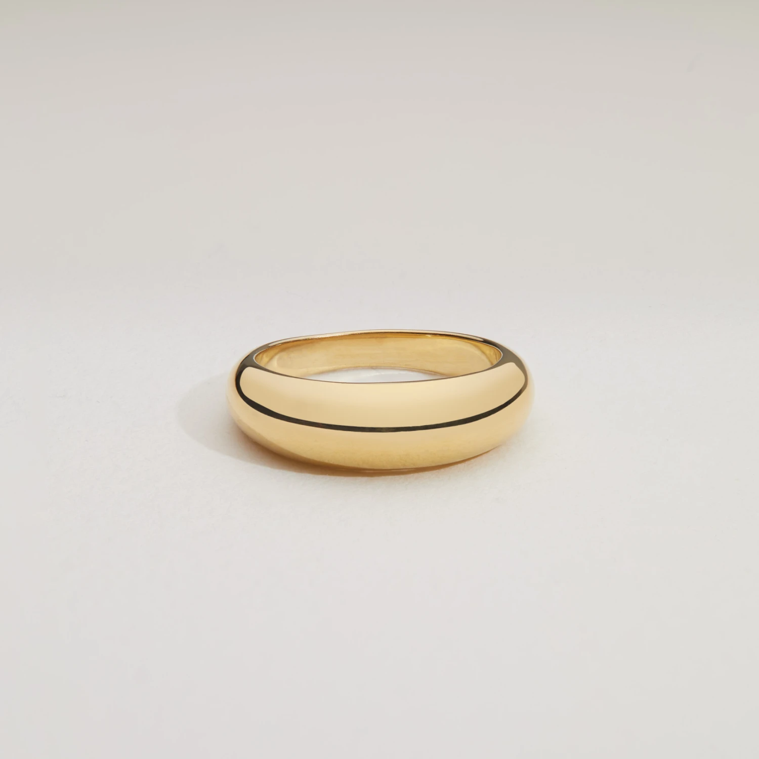 Gold Plain Dome Ring - Image 3