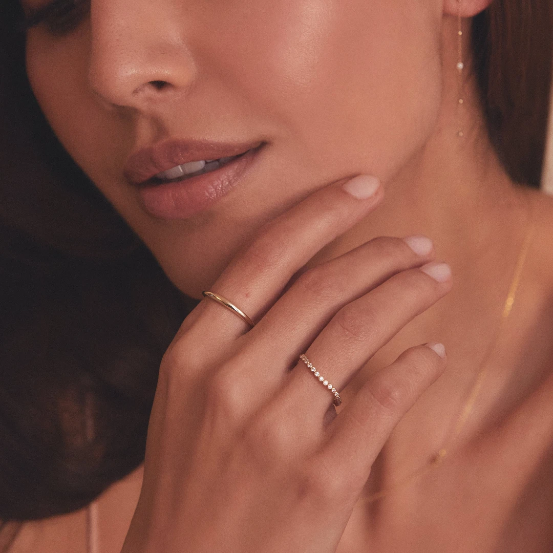 Silver Wave Diamond Style Ring - Image 2