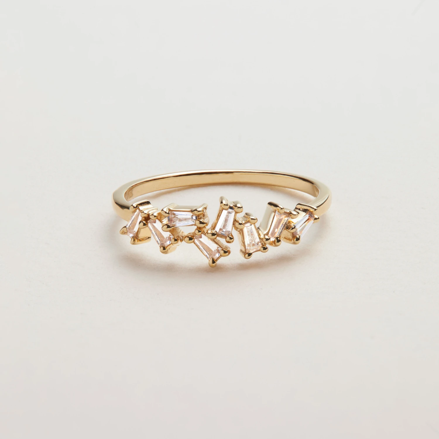 Silver Diamond Style Baguette Ring - Image 5