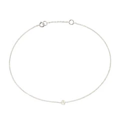 Silver Small Pearl Anklet