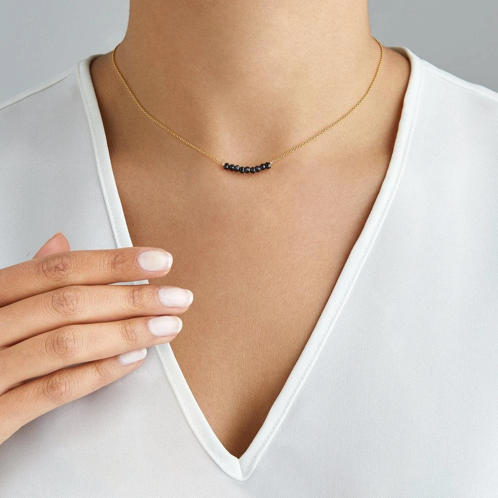 Rose Gold Spinel Gemstone Cluster Choker - Image 2