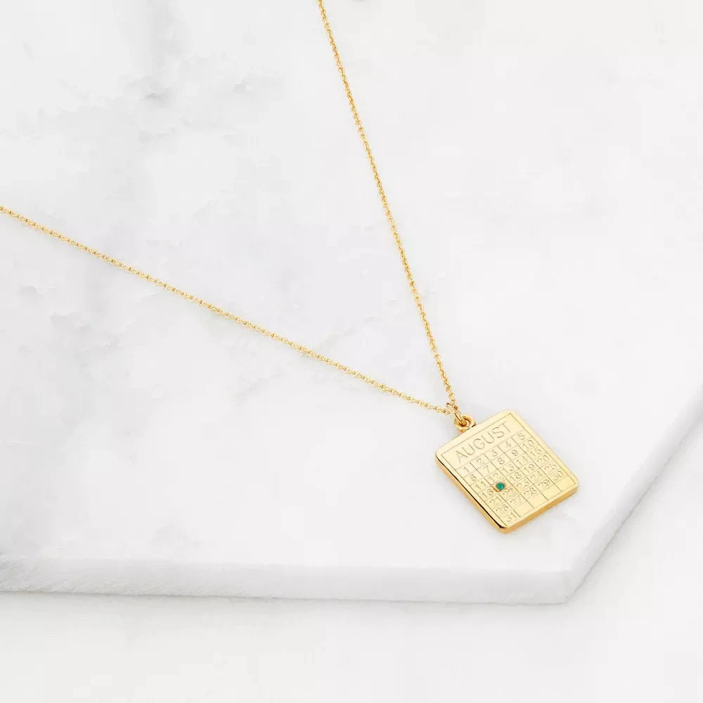 Gold Special Date Calendar Necklace - Image 7