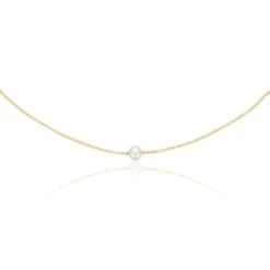 Gold Single Pearl Choker