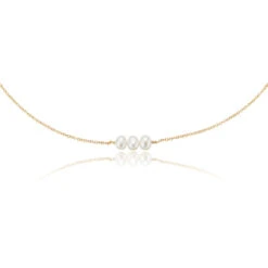 Gold Cluster Pearl Choker