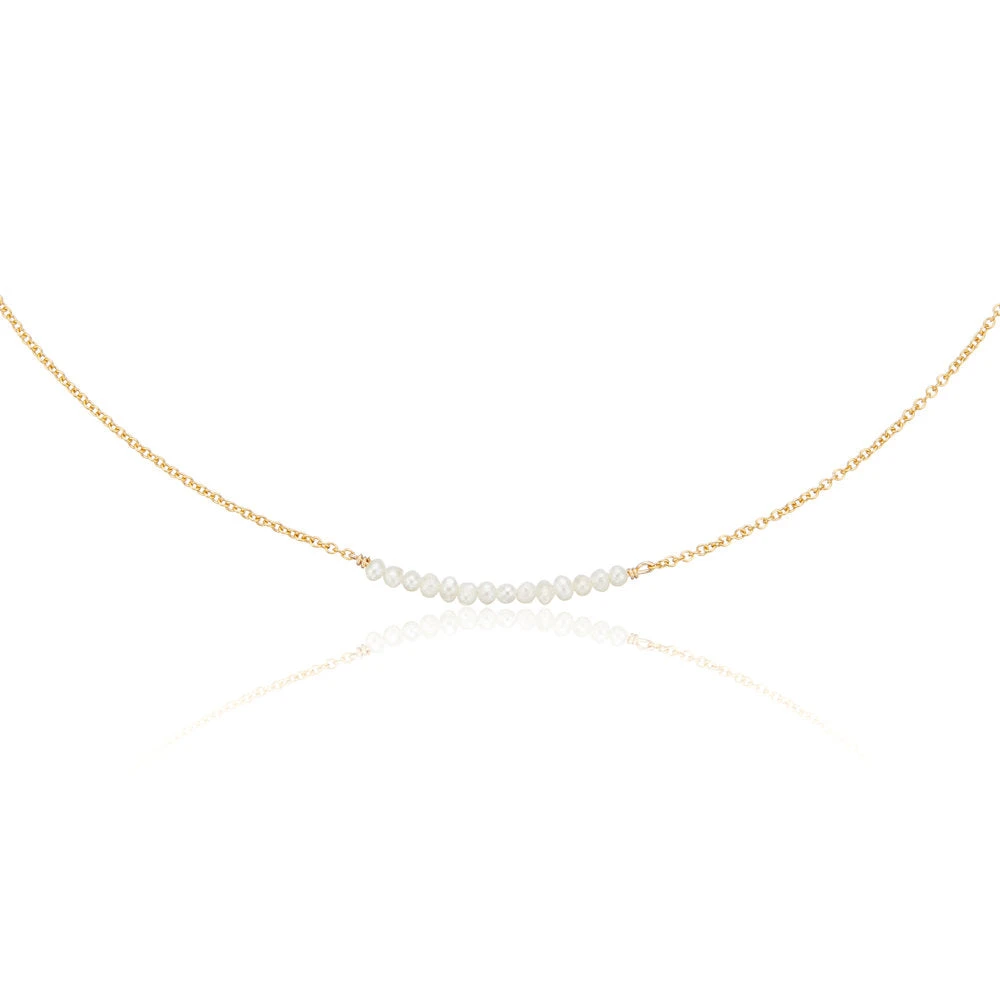 Gold Small Pearl Cluster Choker