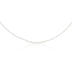 White Gold Small Pearl Cluster Choker
