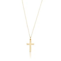 Solid Gold Cross Necklace