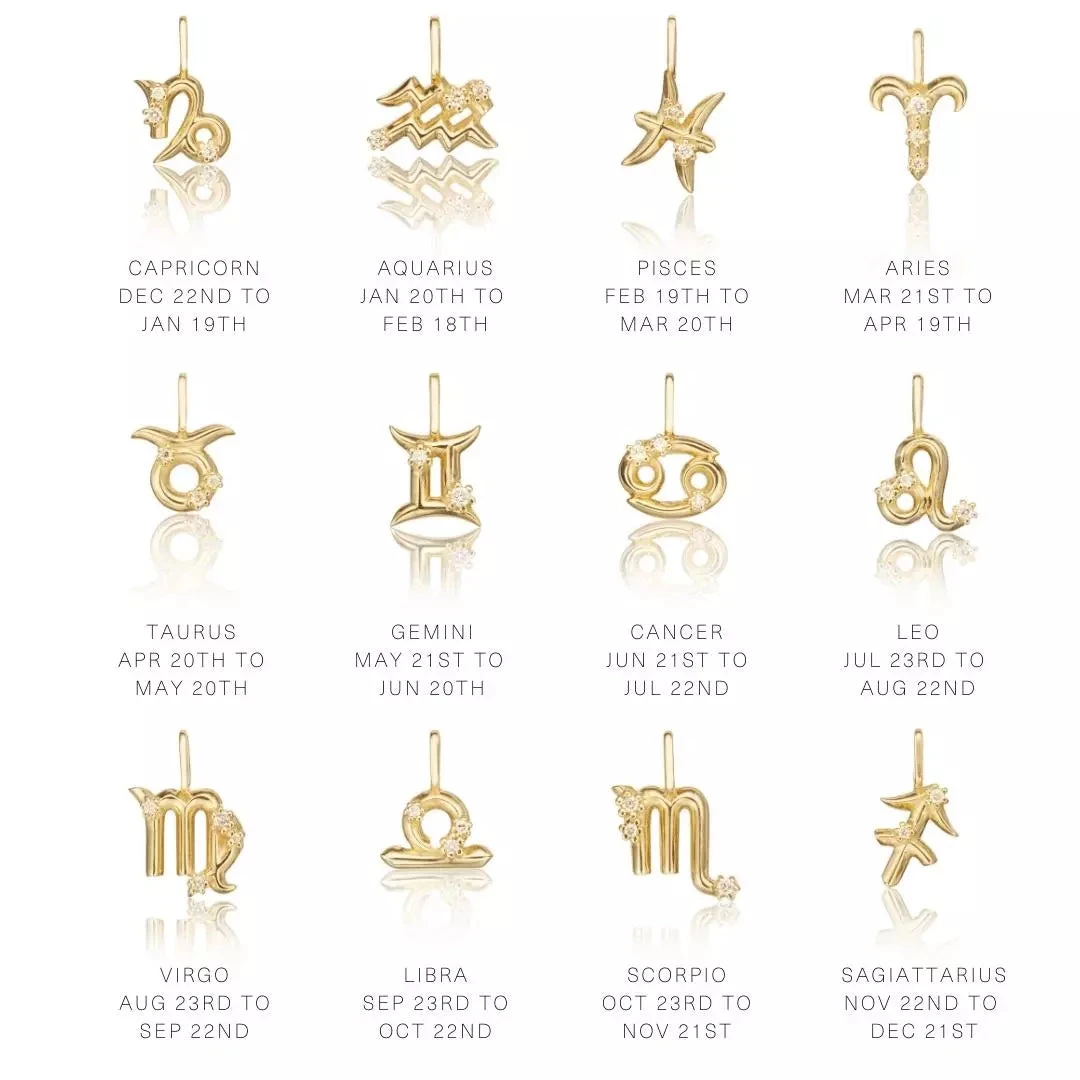 Solid Gold Genuine Diamond Zodiac Necklace - Image 3