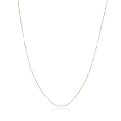 Silver Mini Pearl Necklace