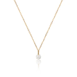 Gold Large Floating Diamond Style Necklace