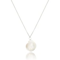 Silver Extra Large Baroque Pearl Necklace
