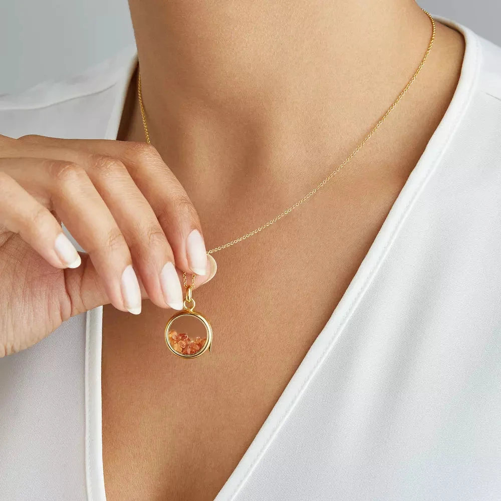 Gold Glass Gemstone Locket - Image 8