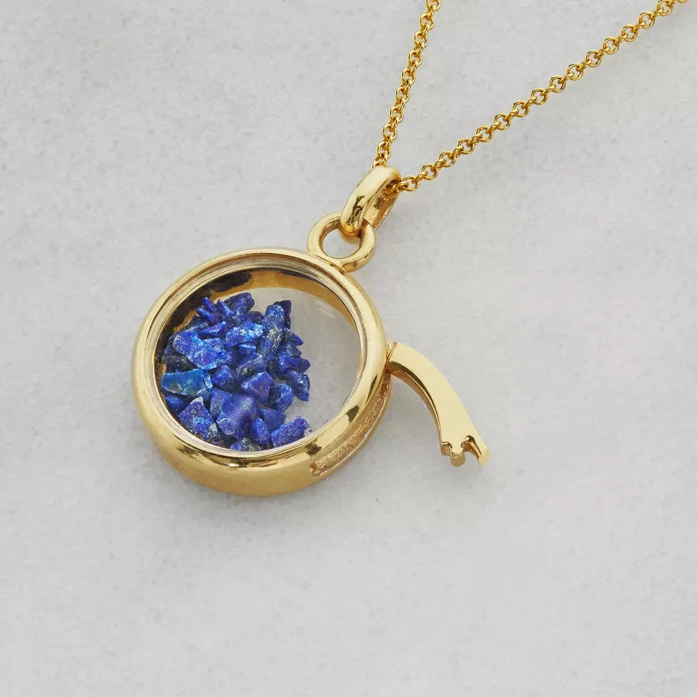 Gold Glass Gemstone Locket - Image 13