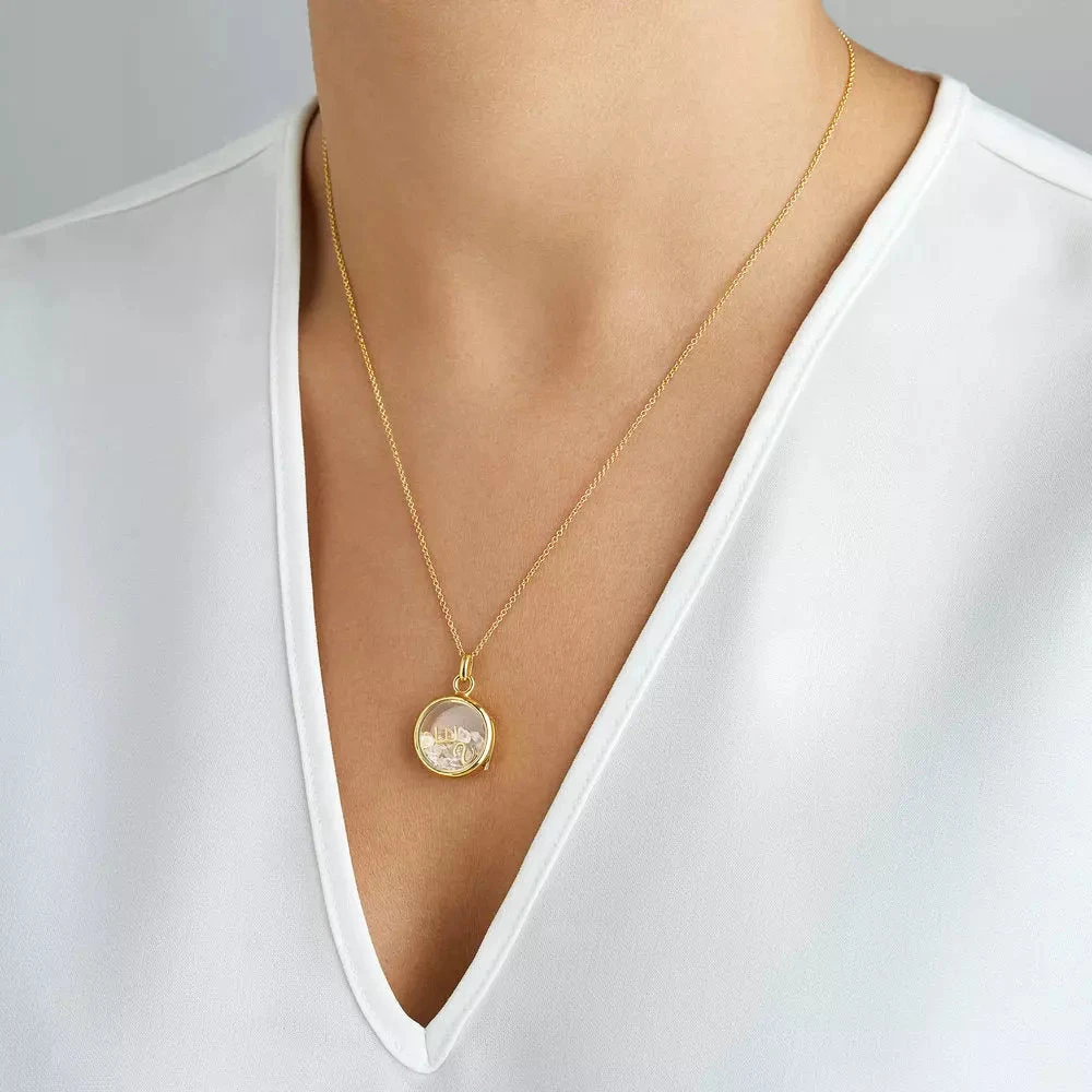 Gold Glass Gemstone Locket - Image 6