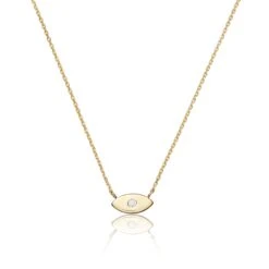 Gold Evil Eye Necklace