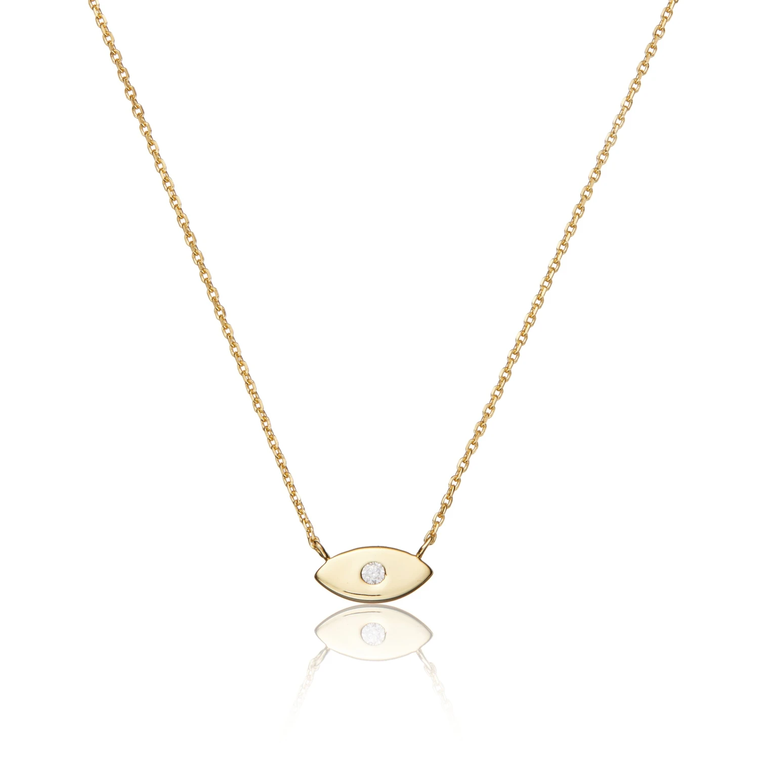 Gold Evil Eye Necklace