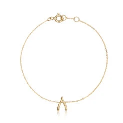 Gold Wishbone Bracelet