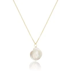 Gold Extra Large Baroque Pearl Necklace
